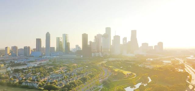 Aerial view Fourth Ward district and Alley Parkway
