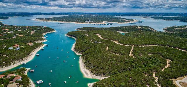 Boats On Lake Travis in Austin, Texas